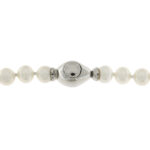 Freshwater White Cultured Iron Fabio Pearls Necklace 6.5-7.0 mm