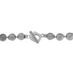 Gray Sea Water Fabio Iron Bead Necklace 8 mm