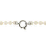 Freshwater White Cultured Iron Fabio Pearls Necklace 6-6.5 mm