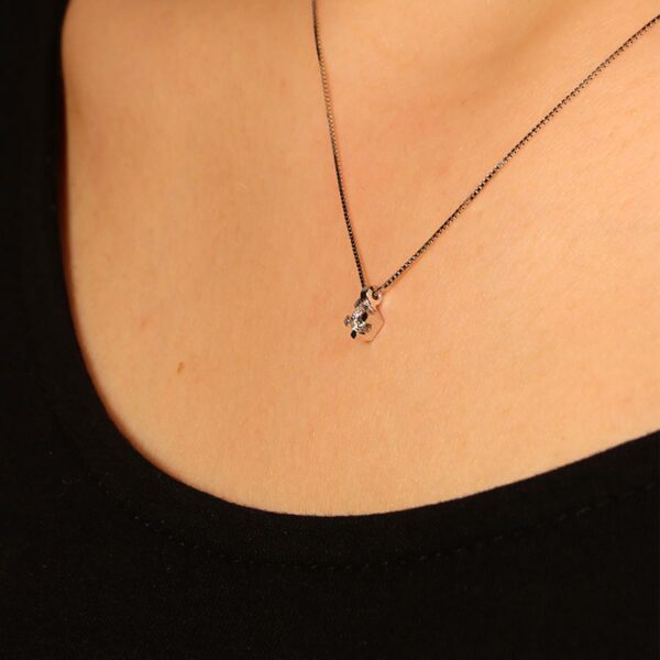 Fabio Ferro Punto Luce Halskette aus Weißgold mit Diamant 0,20 Karat