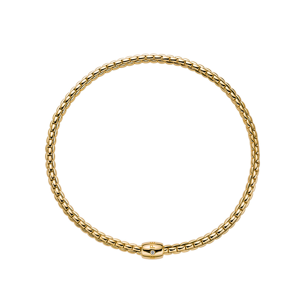 Collana Choker Fope Collezione Eka Flex It in Oro Giallo con Diamante