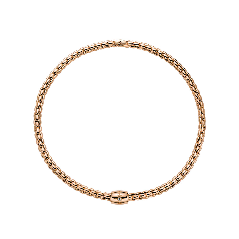 Collana Choker Fope Collezione Eka Flex It in Oro Rosa con Diamante