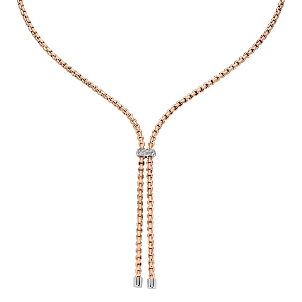 Collana Fope Collezione Eka in Oro Rosa con Diamanti