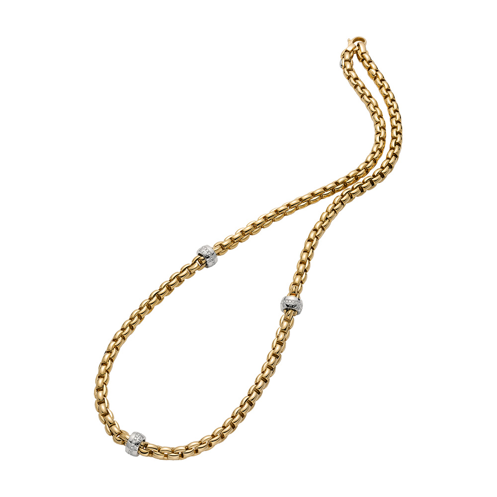 Collana Fope Collezione Eka in Oro Bianco con Diamanti