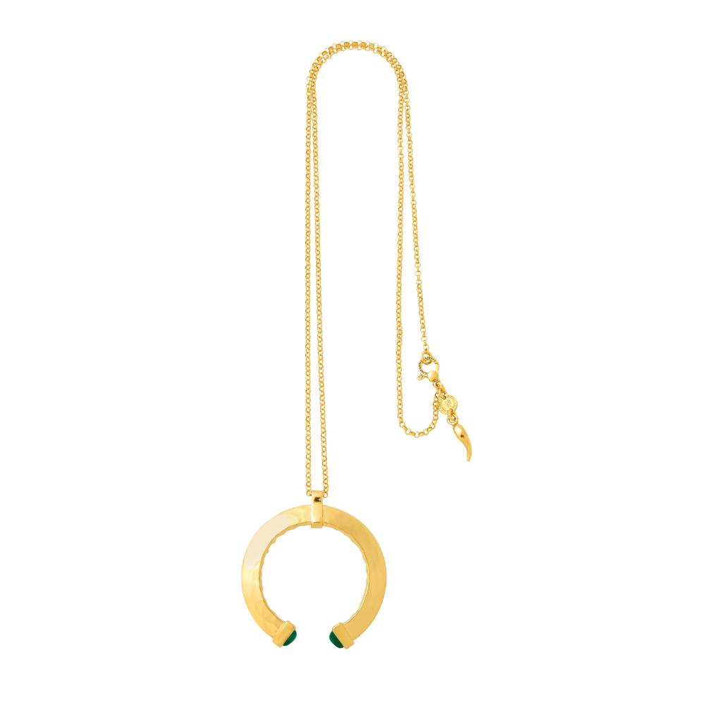 Collana Giovanni Raspini Blade Colour Pendente Green Blade Oro