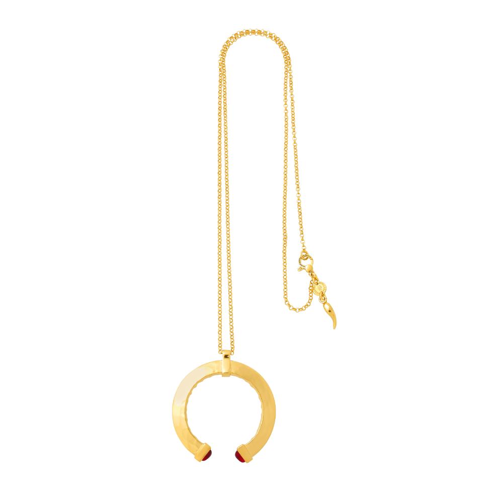 Collana Giovanni Raspini Blade Colour Pendente Red Blade Oro