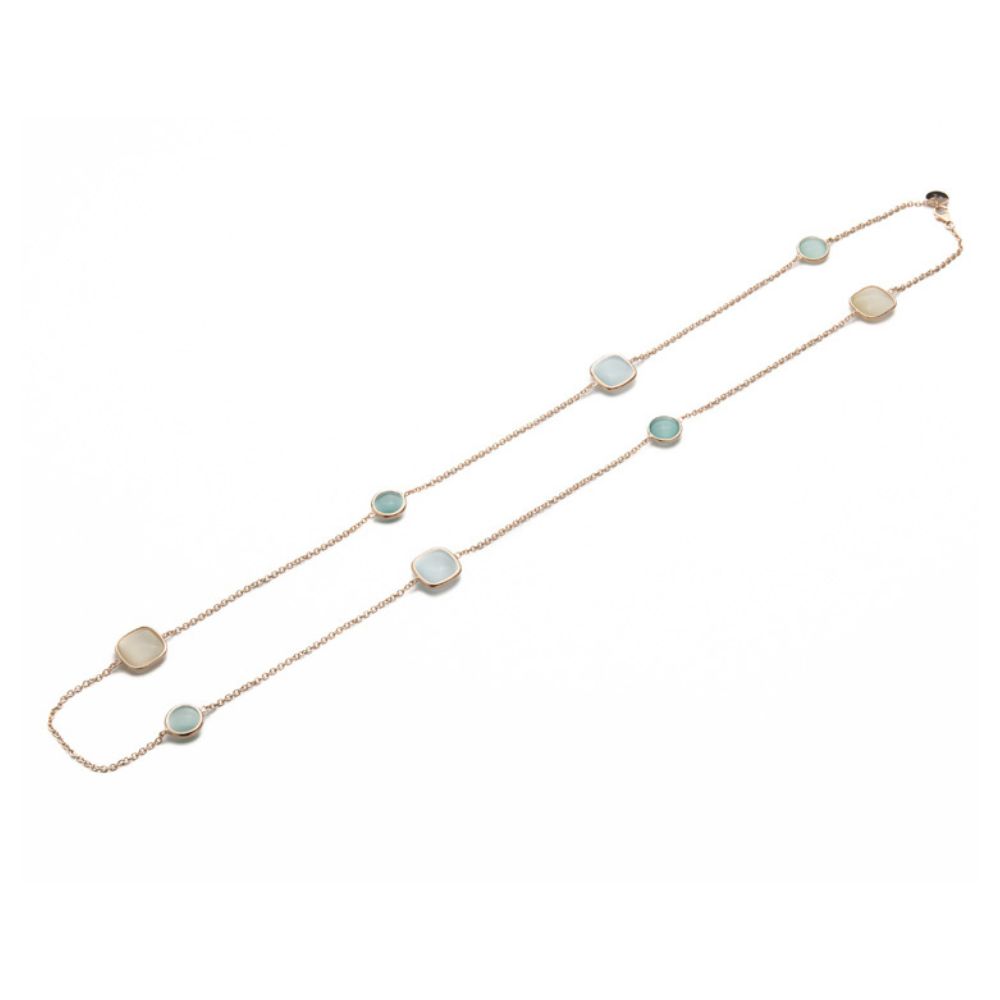 Collana Madi Marea con Otto Quarzi Idrotermali Multicolor