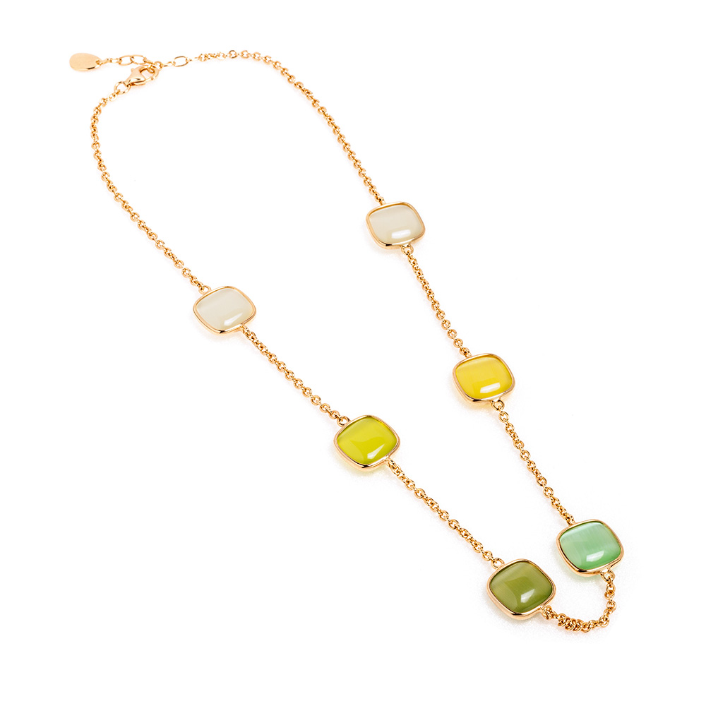 Madi Laguna Oliva Necklace with Green Hydrothermal Quartz