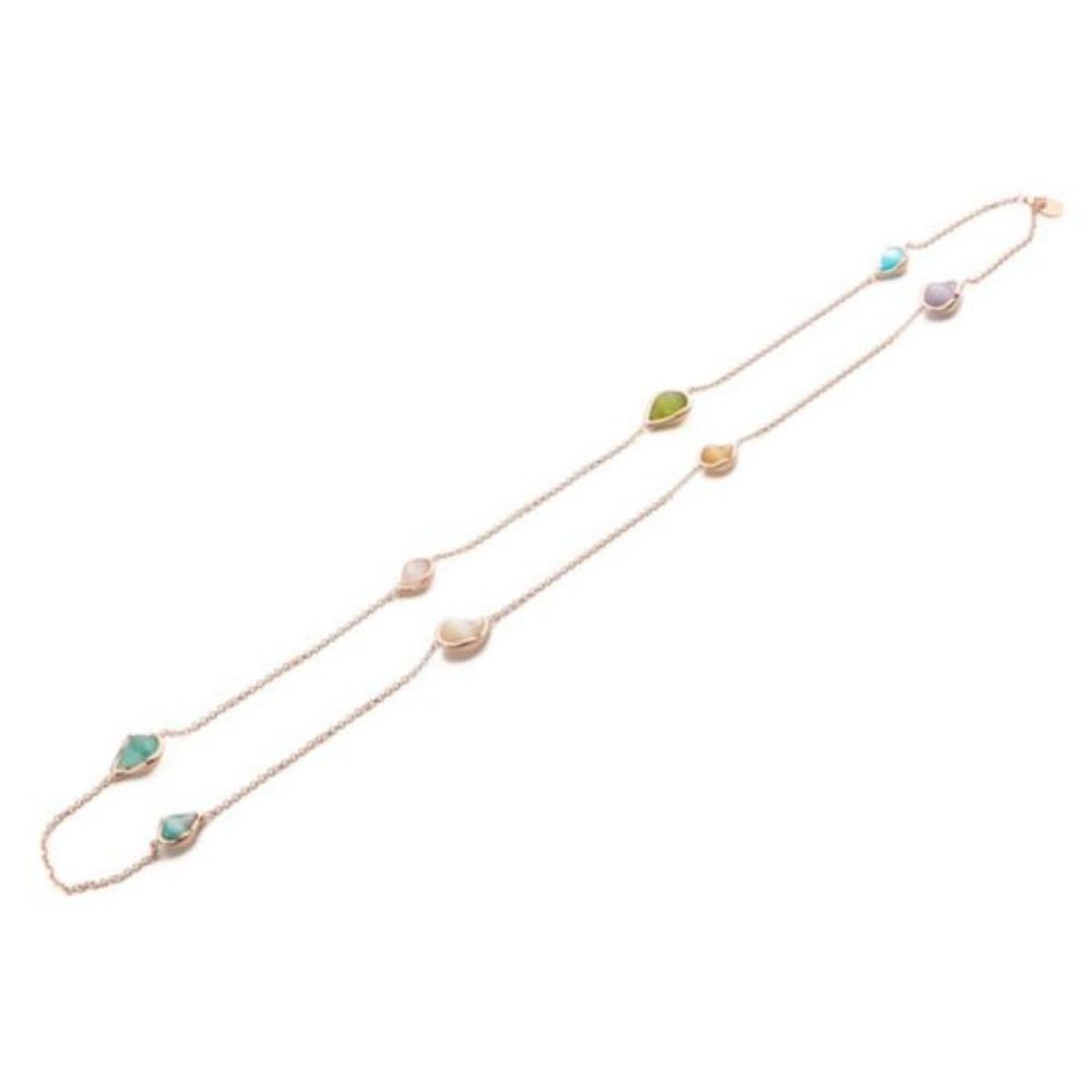 Collana Madi Onda con Otto Quarzi Idrotermali Colorati