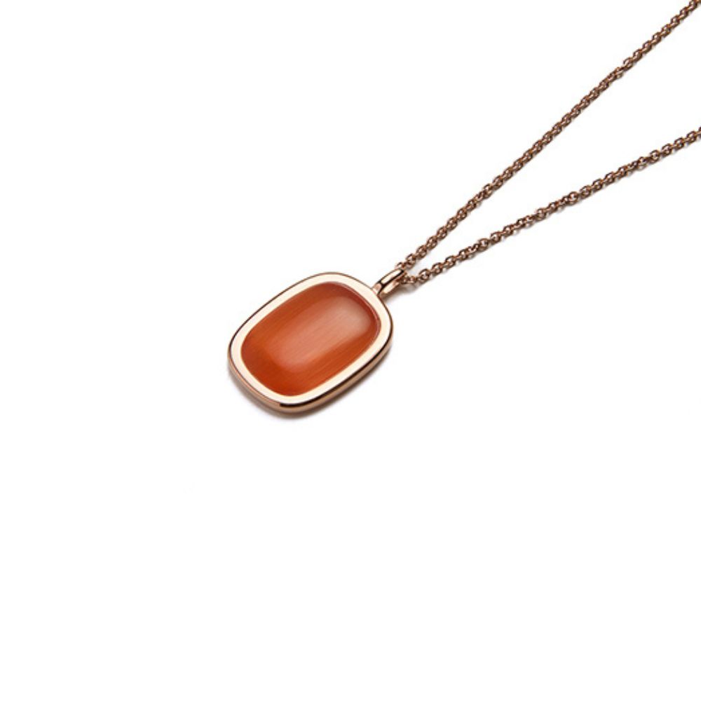 Collana Madi Settanta con Quarzo Idrotermale Arancio