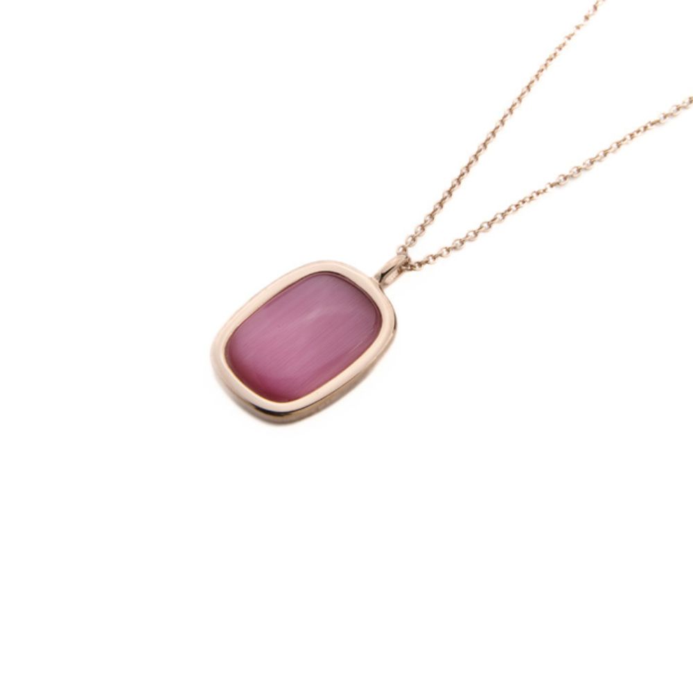 Collana Madi Settanta con Quarzo Idrotermale Rosa