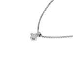 Fabio Ferro Punto Luce Necklace in White Gold with 0.10 Carat Diamond