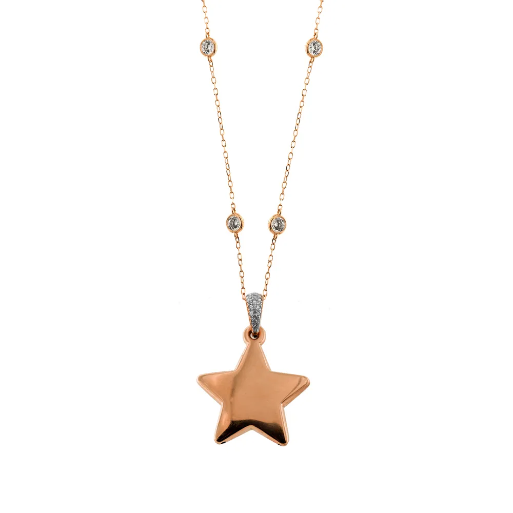 Collana Rue des Mille Castoni Stella Small Elettroformato