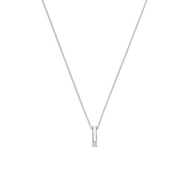 Collana Ti Sento Milano con Barretta in Argento e Zircone Collana Ti Sento Milano con Barretta in Argento e Zircone
