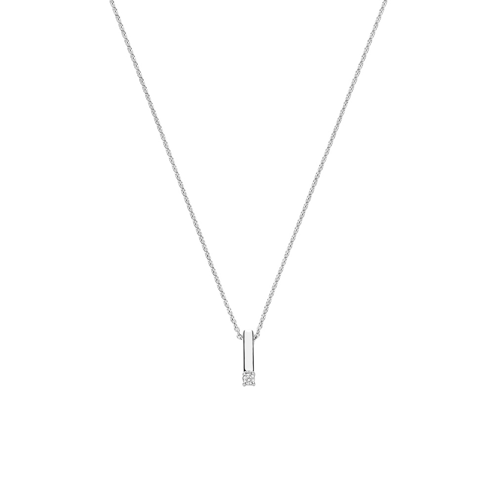 Collana Ti Sento Milano con Barretta in Argento e Zircone Collana Ti Sento Milano con Barretta in Argento e Zircone