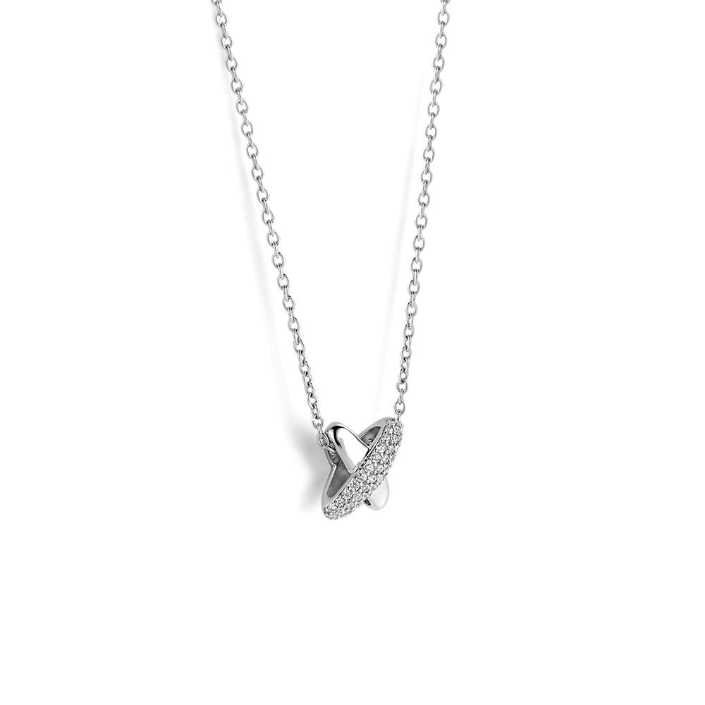 Ti Sento Milano Cross Necklace with Zircons