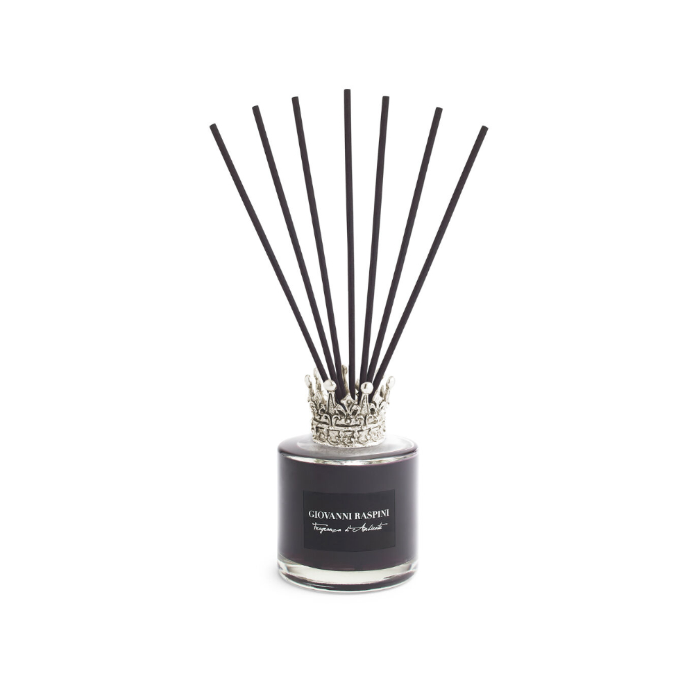 Giovanni Raspini Corona Grande Diffuser 200 ml "Nero Divino" in White Bronze
