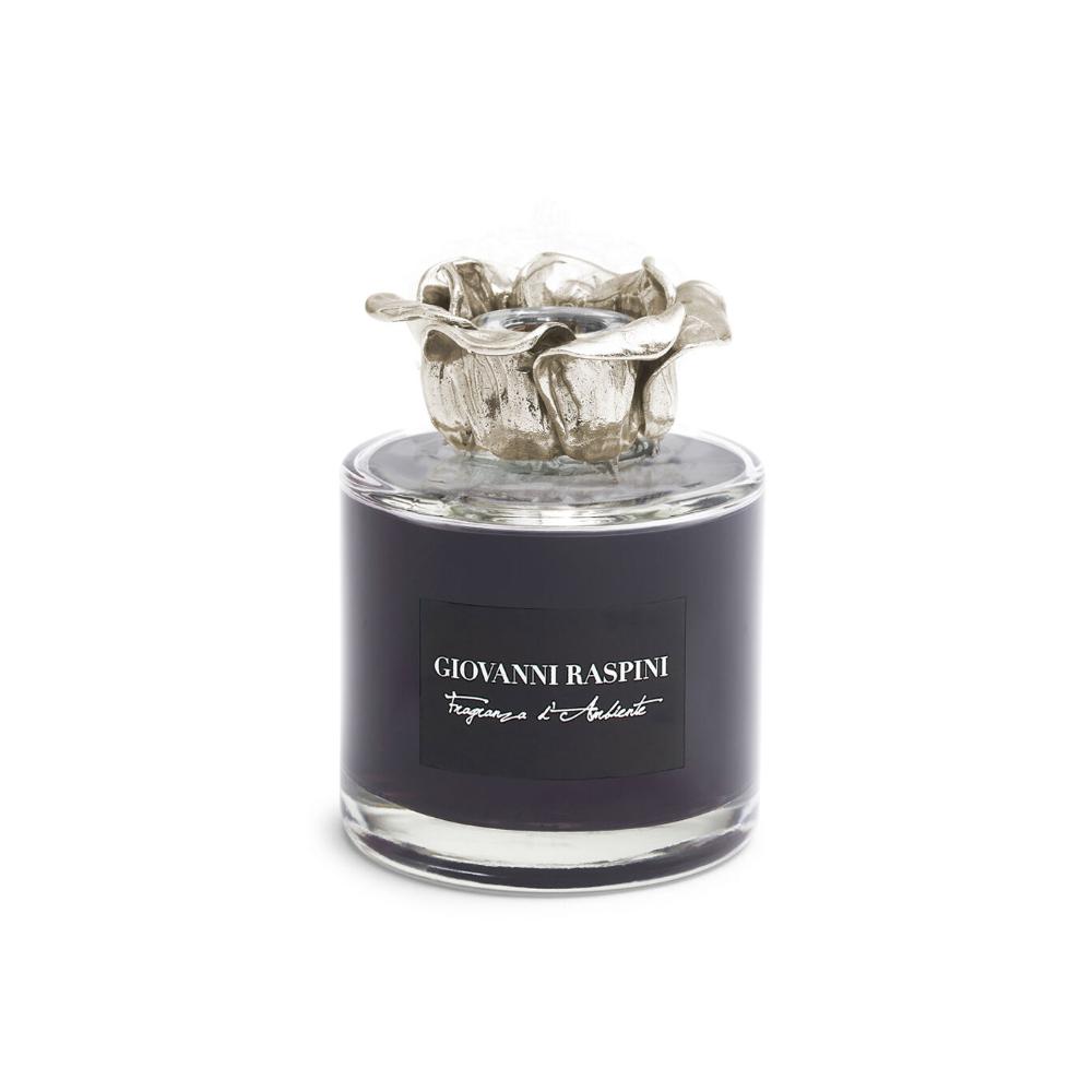 Diffusore Giovanni Raspini Fiore Piccolo 200 ml “Nero Divino” in Bronzo Bianco