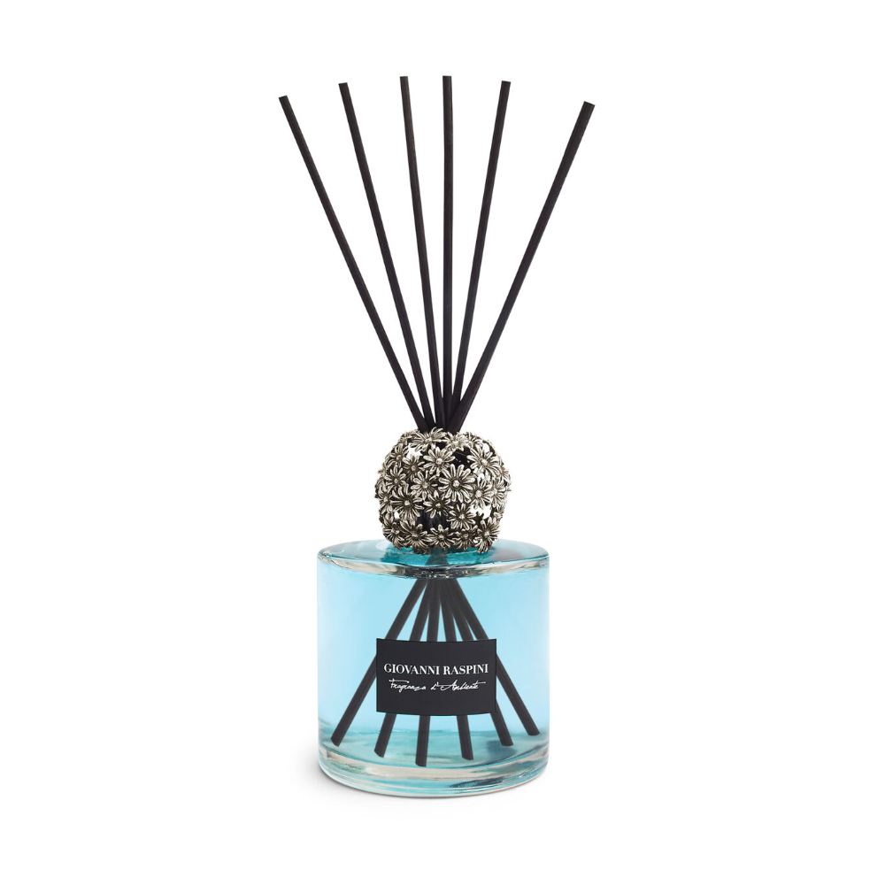 Giovanni Raspini Garten Großer Diffusor 500 ml "Vento di Mare" in Weiß Bronze
