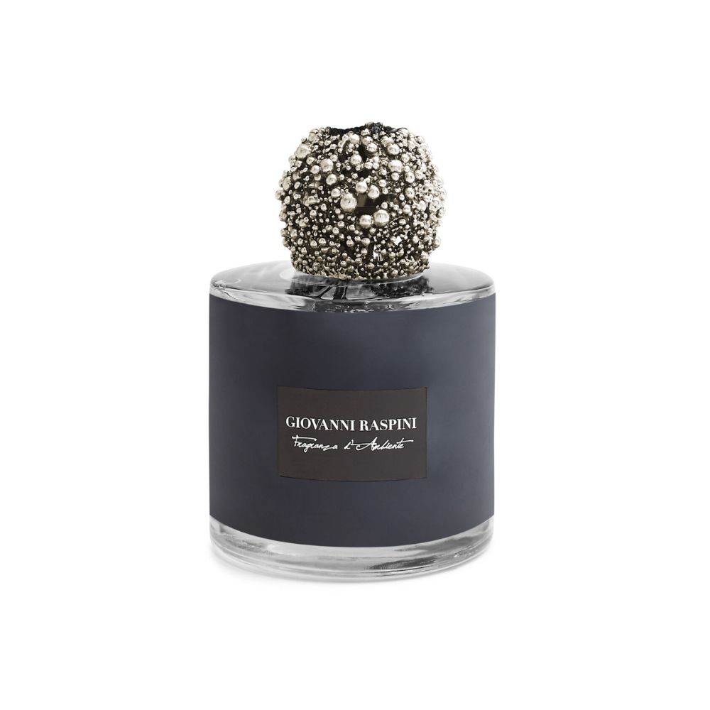 Diffusore Giovanni Raspini Perlage Grande 500 ml “Nero Divino” in Bronzo Bianco