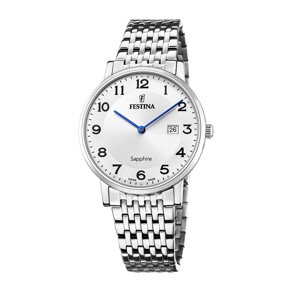 Orologio Festina Swiss Made Classic Bianco 39,3mm Orologio Festina Swiss Made Classic Bianco 39,3mm
