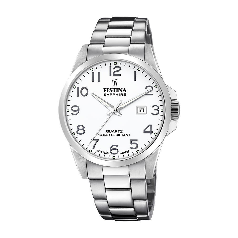 Festina Swiss Made Classic Weiß 41mm Uhr Festina Swiss Made Classic Weiß 41mm Uhr