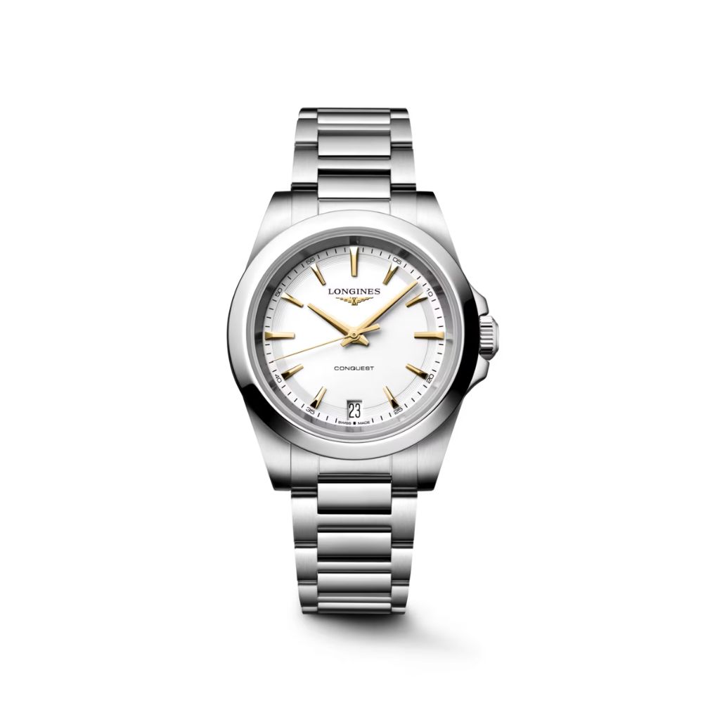 Longines Conquest Bianco Sabbiato Quartz 34mm Longines Conquest Bianco Sabbiato Quartz 34mm