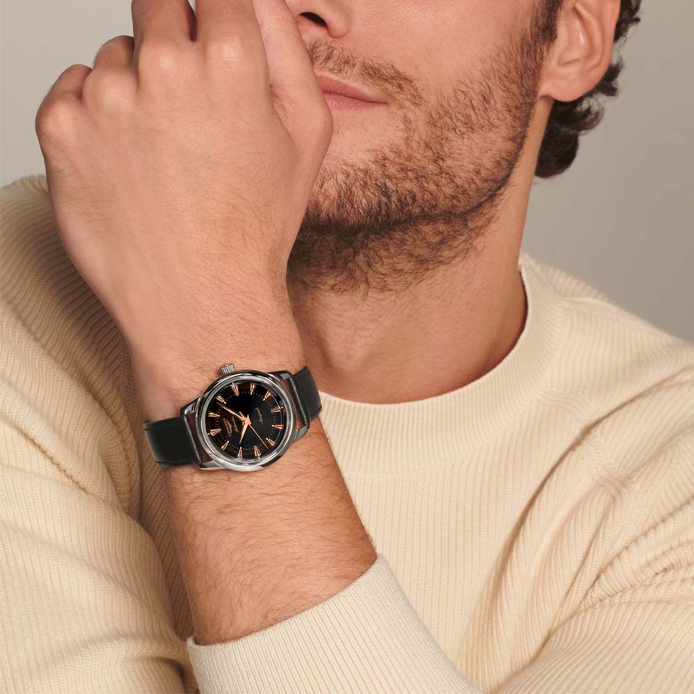 Longines Conquest Heritage Nero Pelle 38mm