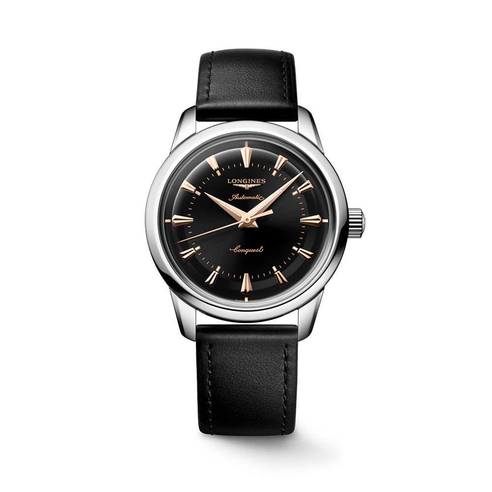 Longines Conquest Heritage Nero Pelle 38mm