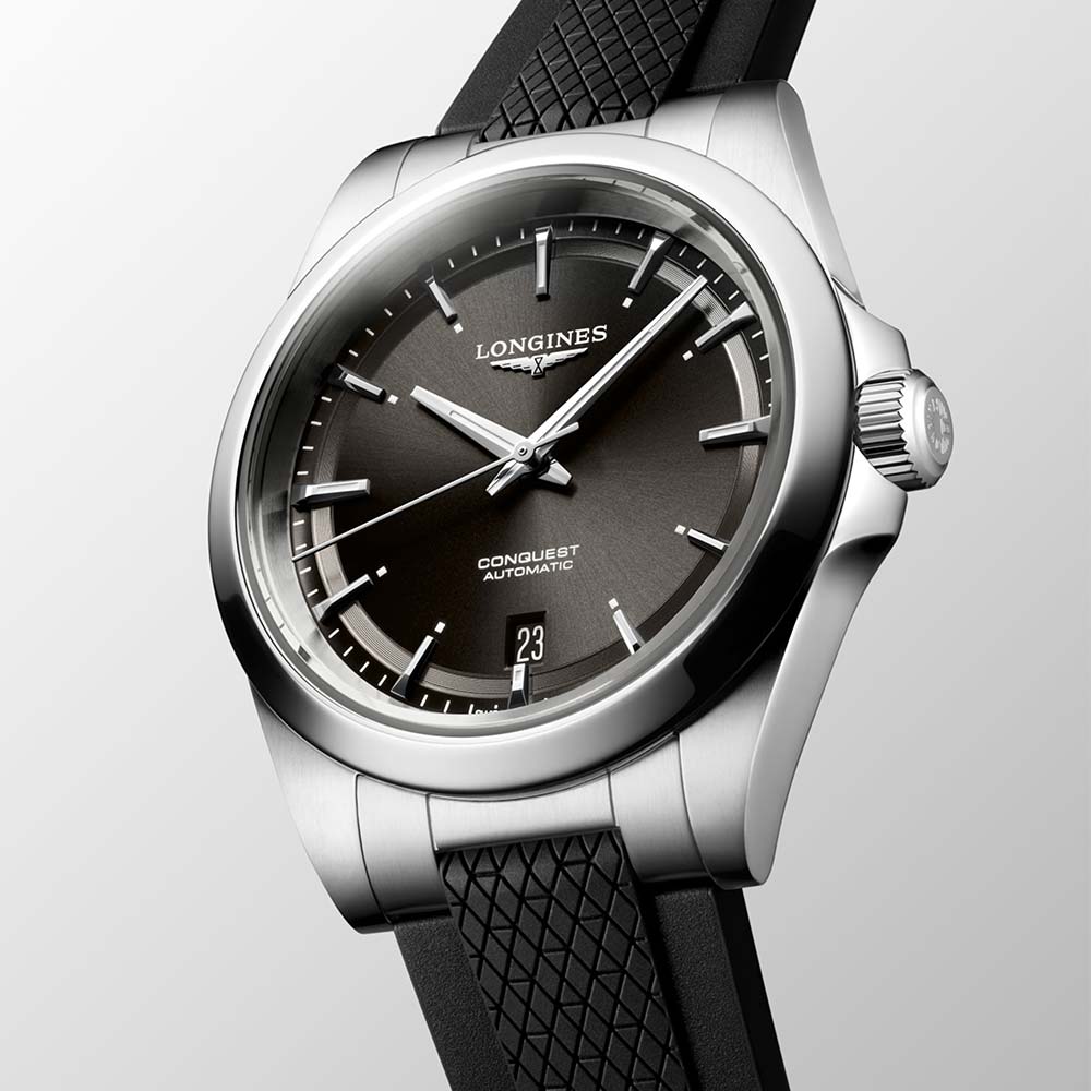 Orologio Longines Conquest Nero Caucciu 38 mm
