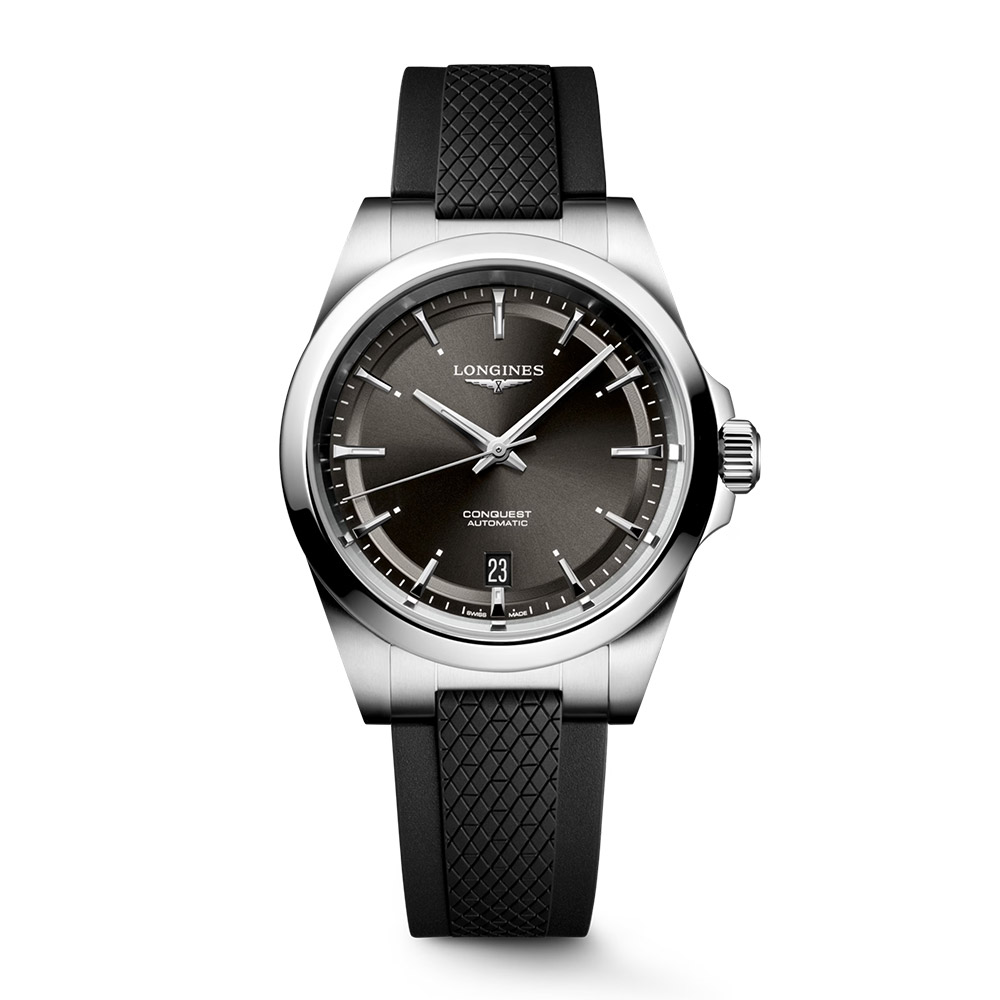 Orologio Longines Conquest Nero Caucciu 38 mm