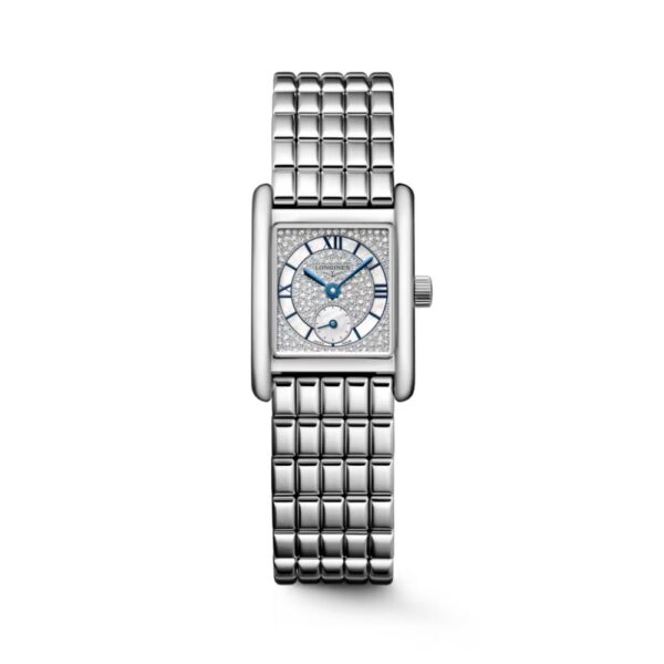 Longines Mini Dolcevita Acciaio Madreperla Bianca con Diamanti Quartz 21,5 x 29mm Longines Mini Dolcevita Acciaio Madreperla Bianca con Diamanti Quartz 21,5 x 29mm