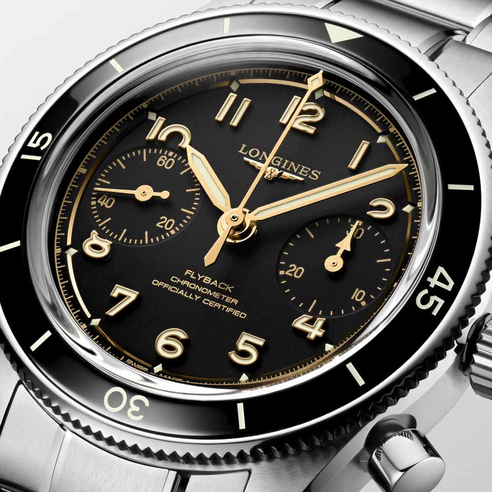 Longines Spirit Pilot Flyback Nero 39,5mm