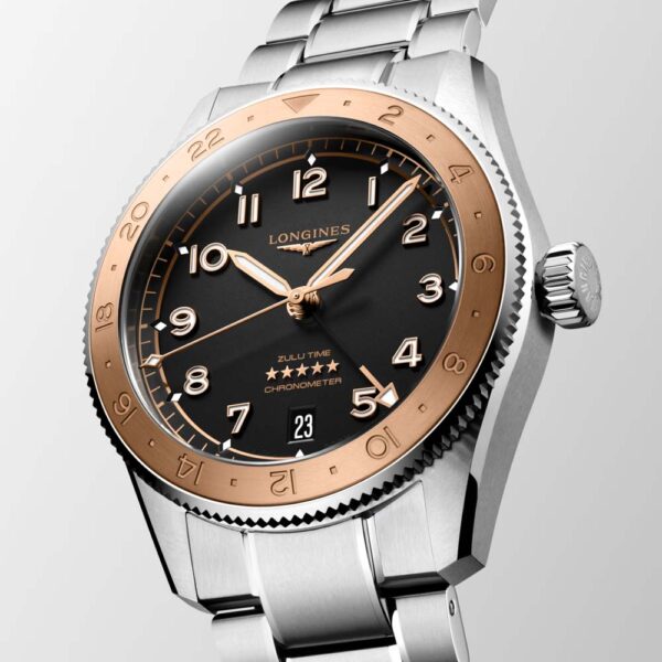 Longines Spirit Zulu Time Blau 39mm