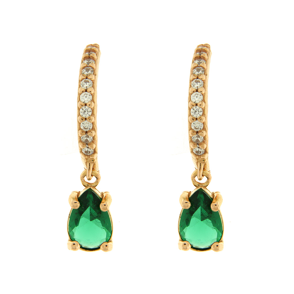Orecchini Cleo Goccia Verde