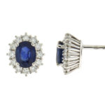 Earrings Fabio Ferro Kate Mini Model in Gold with Sapphires and Diamonds