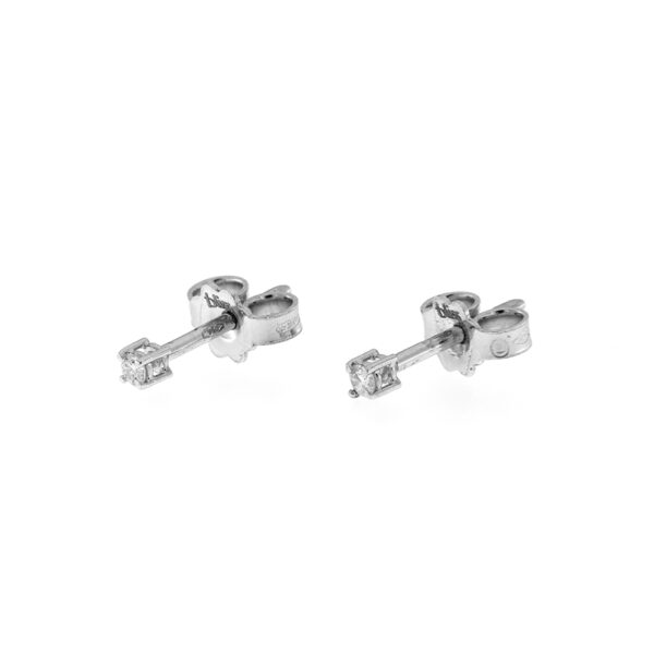 Bliss Point Light Earrings in White Gold with 0.04 Carat Diamonds