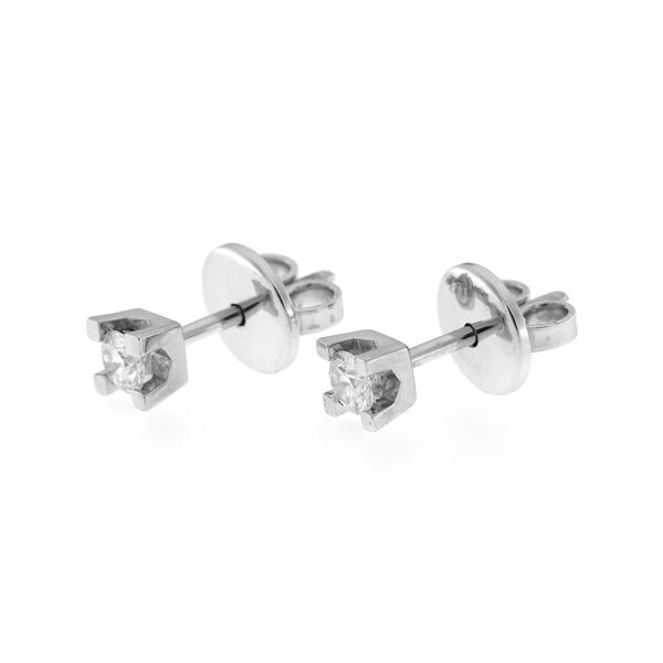 Point Light Earrings Fabio Ferro in White Gold with 0.30 Carat Diamonds