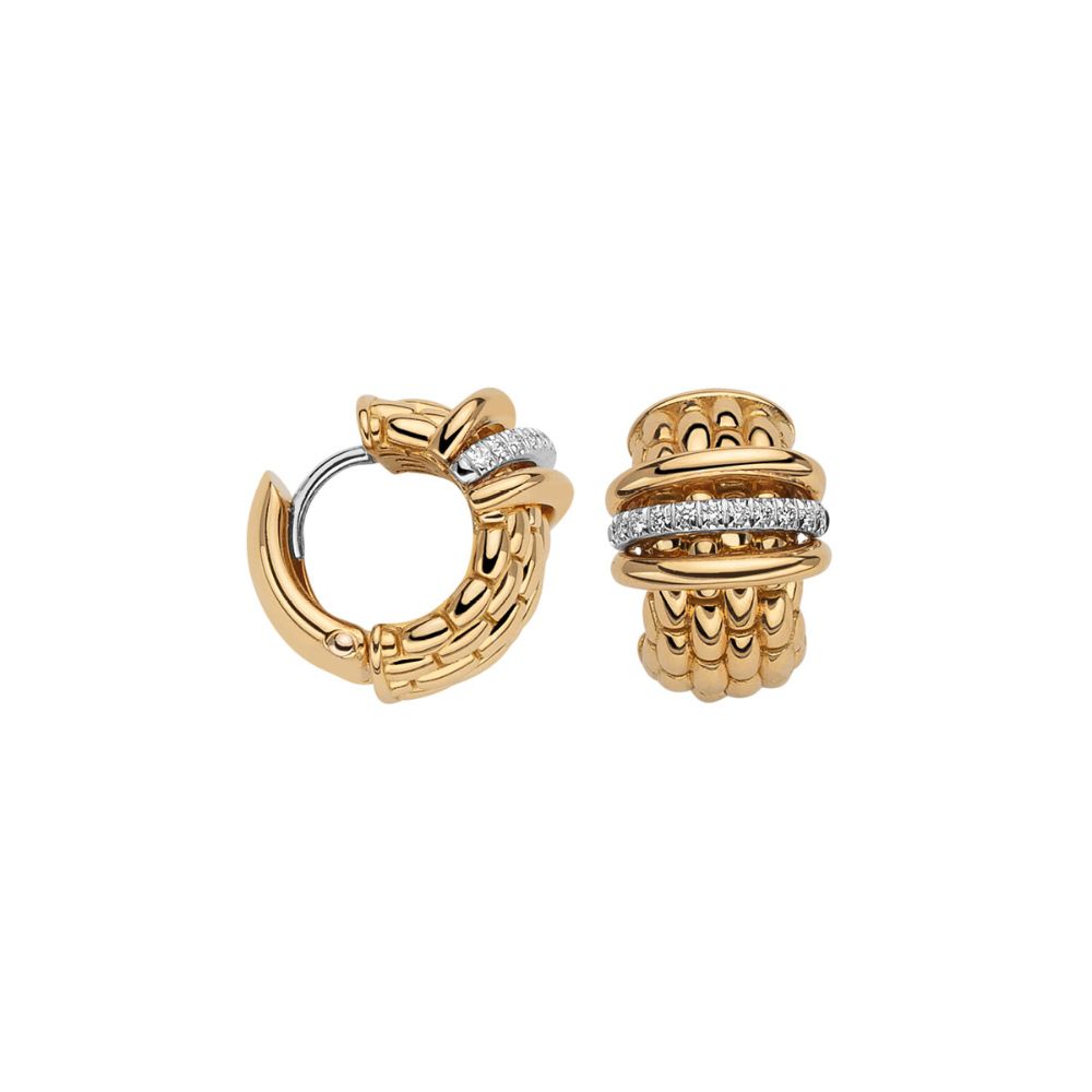 Fope Panorama Collection Ohrringe aus Gelbgold mit Diamanten