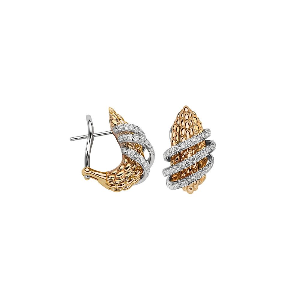 Fope Solo Collection Ohrringe aus Gelbgold mit Diamanten