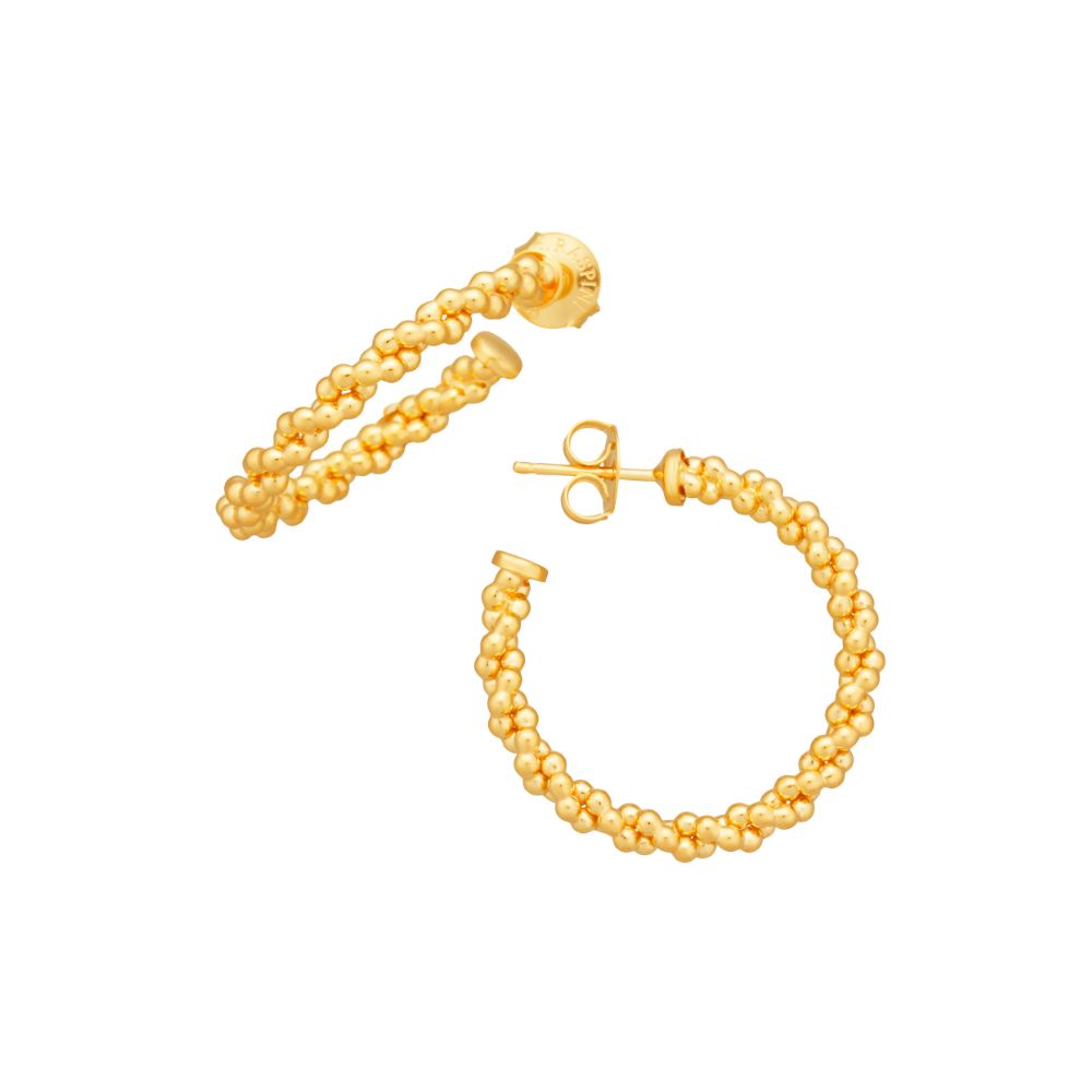 Giovanni Raspini Mittlere goldene geflochtene Ohrringe