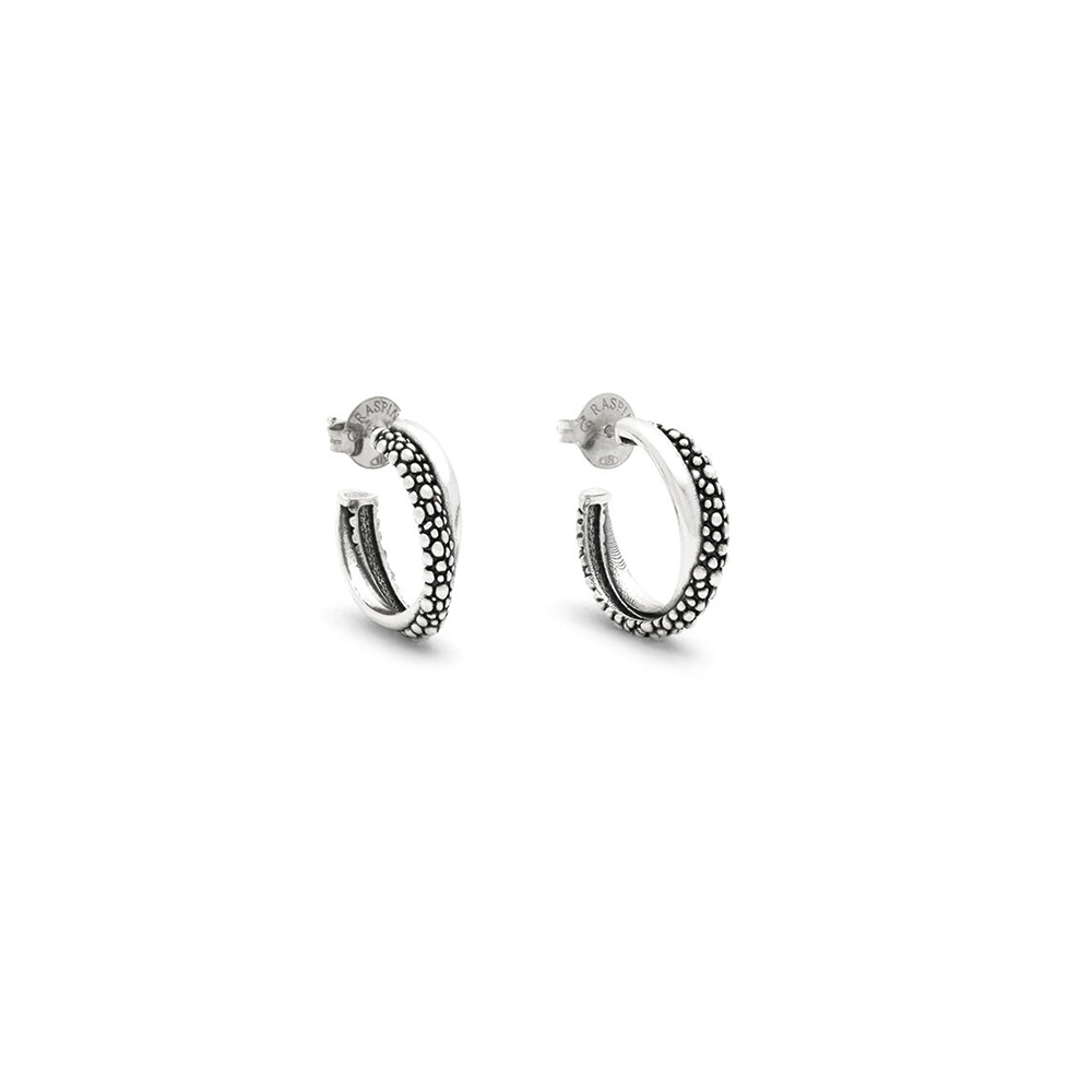 Giovanni Raspini Doppo Hoop Perlage Earrings