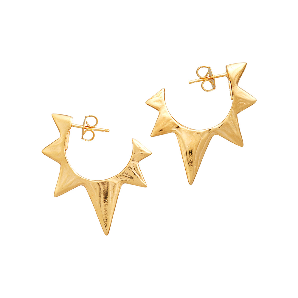 Giovanni Raspini Rock Star Gold Earrings