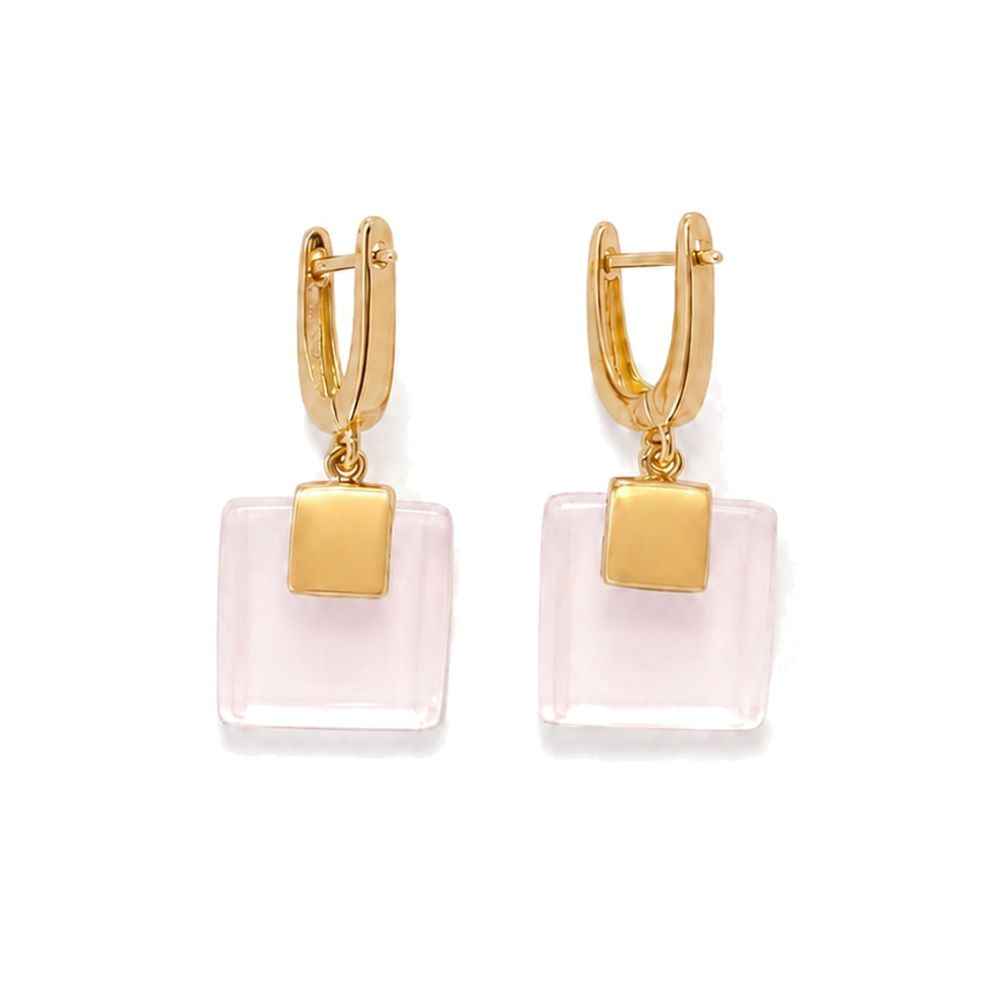 Orecchini Madi Studio Pietra Quarzo Rosa