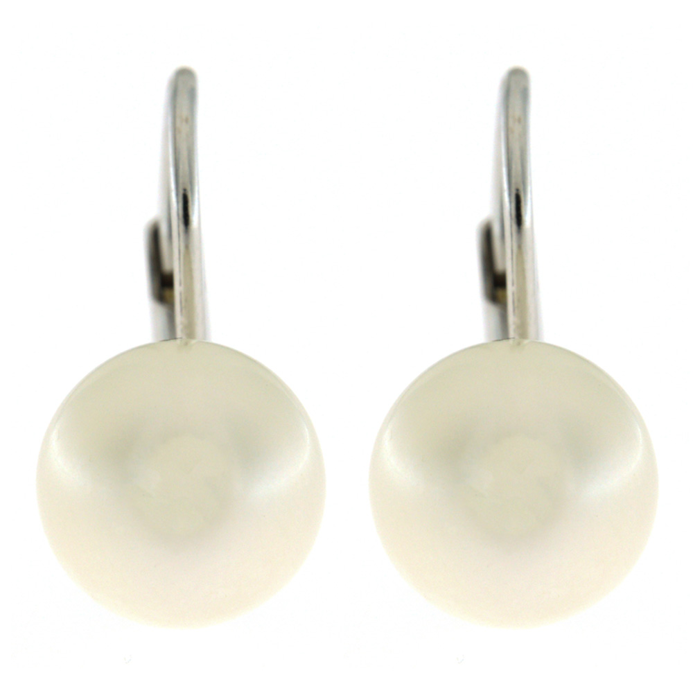 Fabio Ferro Earrings with Freshwater Pearls White Gold Pendants