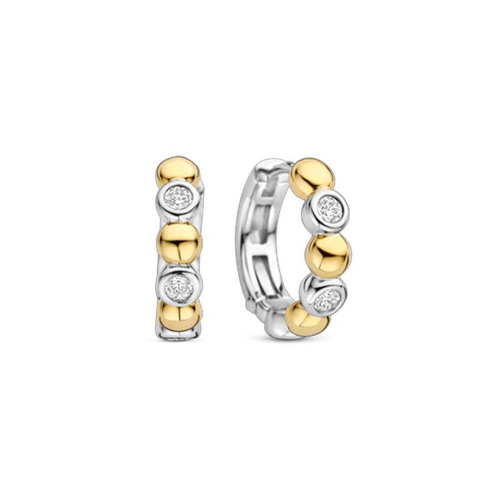 Orecchini Ti Sento Milano Cerchi Alternati Dorati Orecchini Ti Sento Milano Cerchi Alternati Dorati