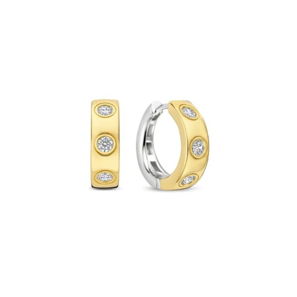 Orecchini Ti Sento Milano Collezione Classic Dorati con Zirconi