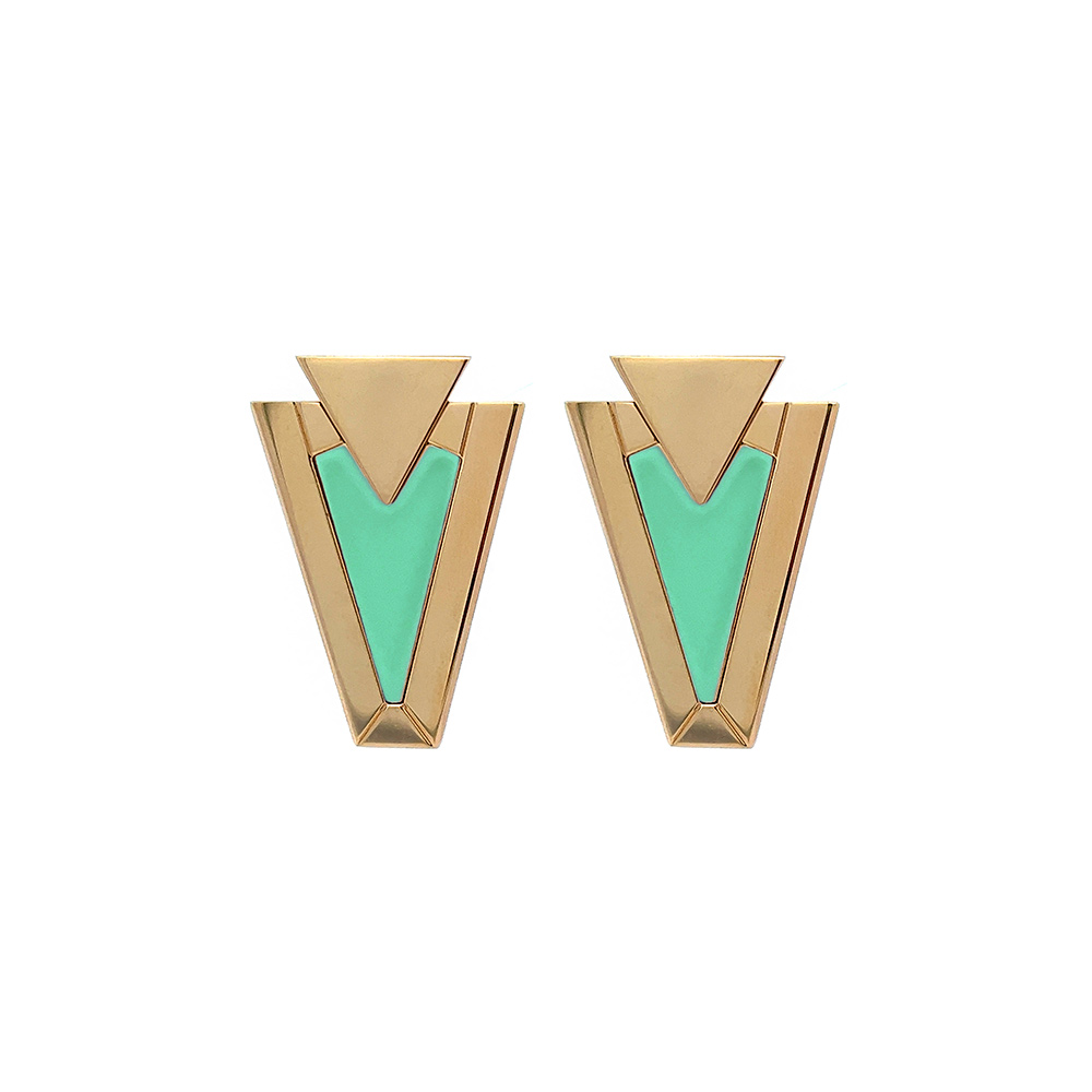 Valentina Ferragni Rhea Aqua Green Earrings