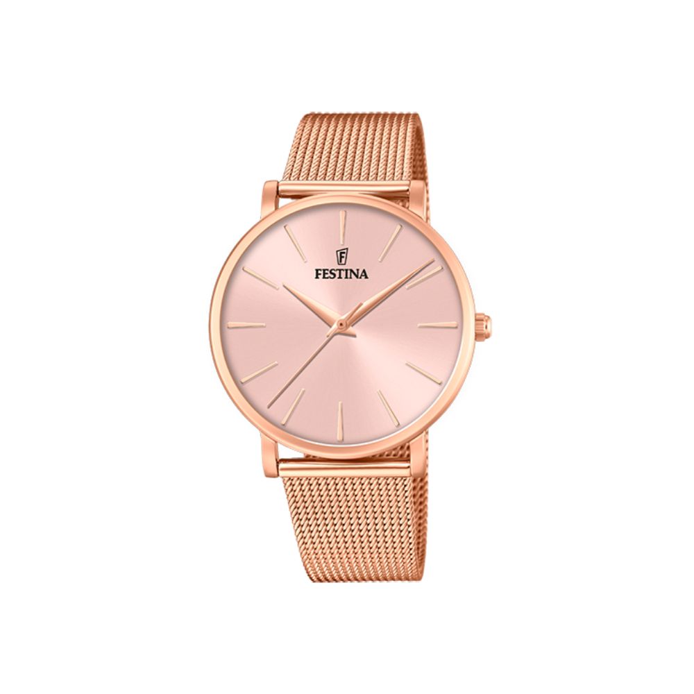 Festina Boyfriend Rosa Steel Quartz 38mm Watch