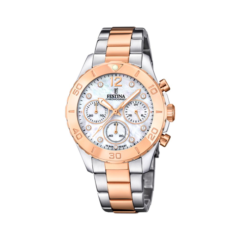 Festina Boyfriend White Steel Quartz 39mm Watch